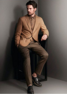 brown-blazer-with-brown-pants 