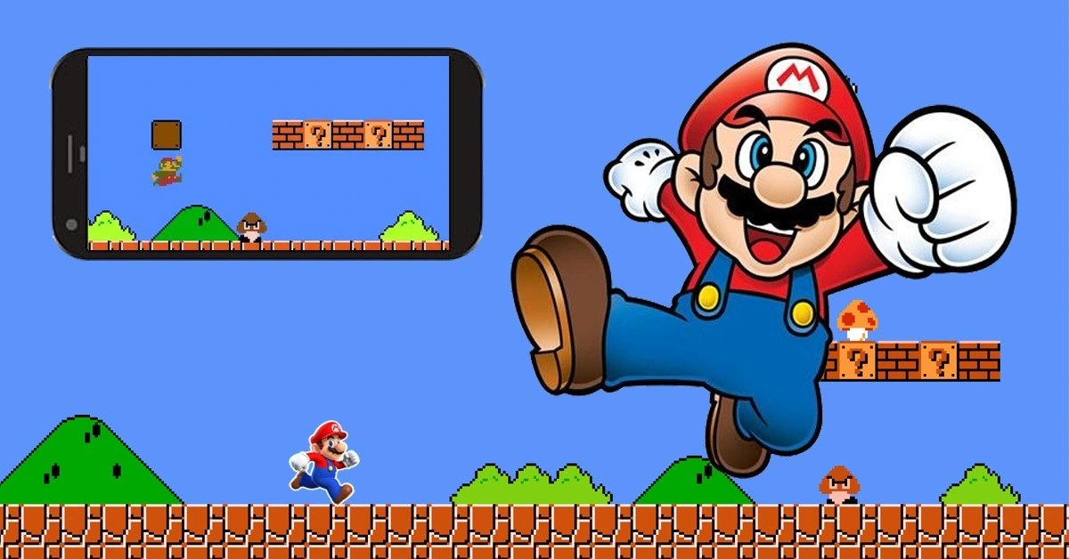 How do I play the 90s Super Mario game on my Android mobile or PC?