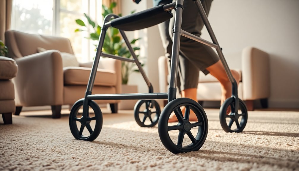 choosing carpet friendly elderly walker