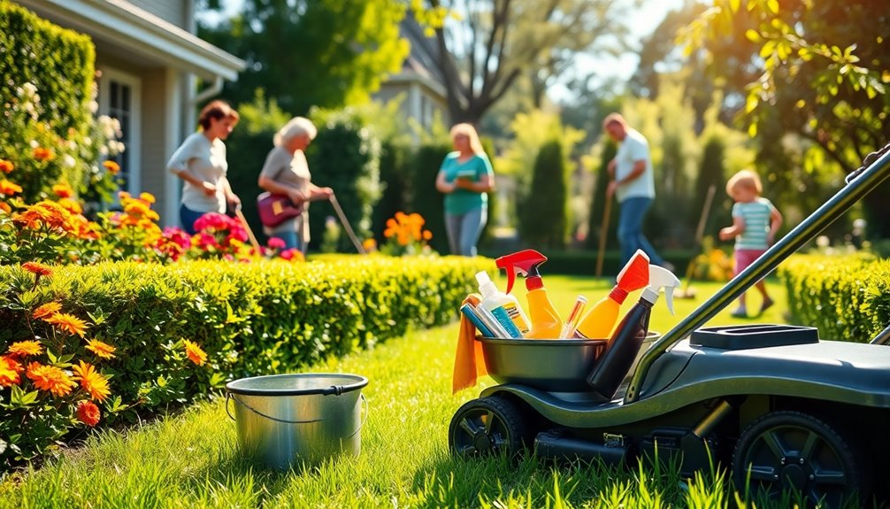 cleaning and yard maintenance