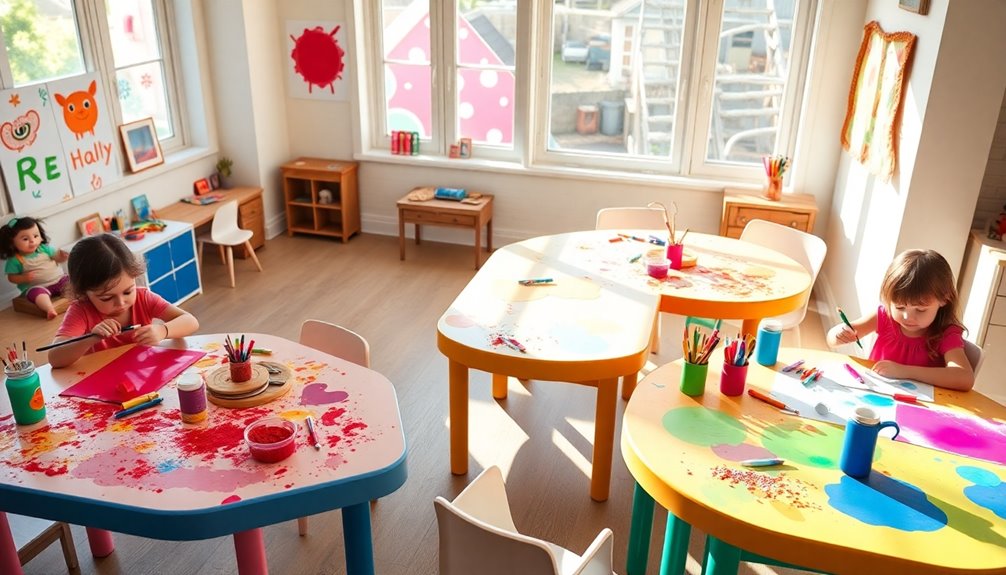 creative craft tables for kids