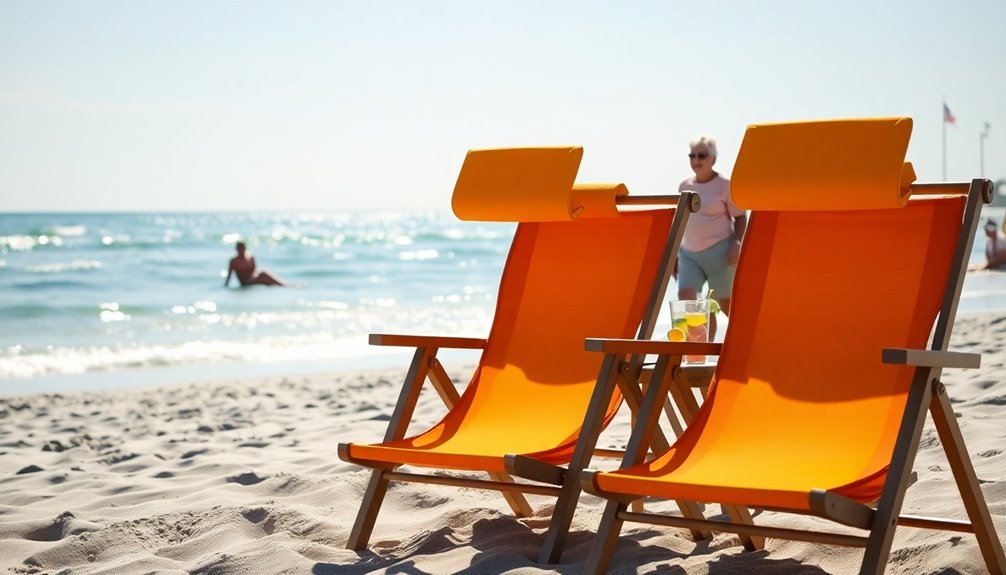 elderly friendly beach chair selection