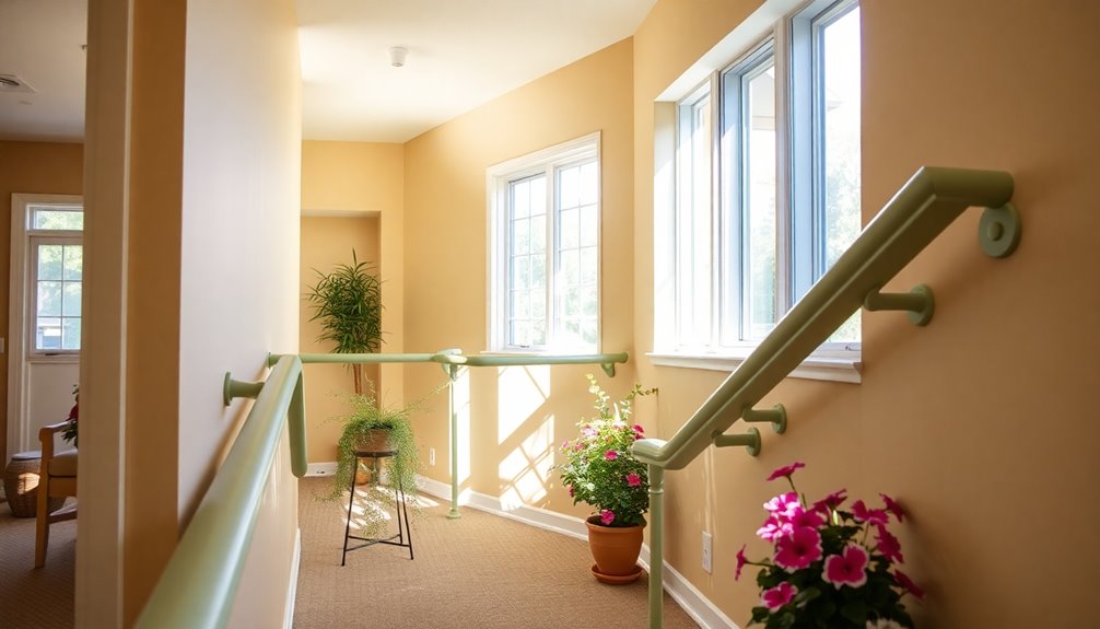 install secure clear handrails