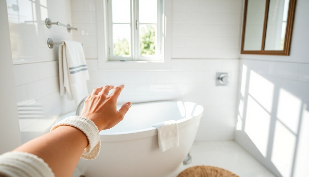 secure bathroom safety handles