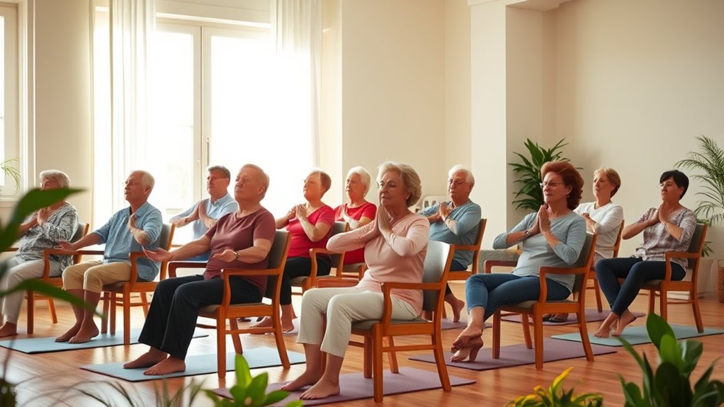 begin chair yoga practice