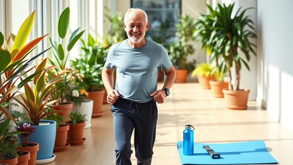 consistent indoor walking routine