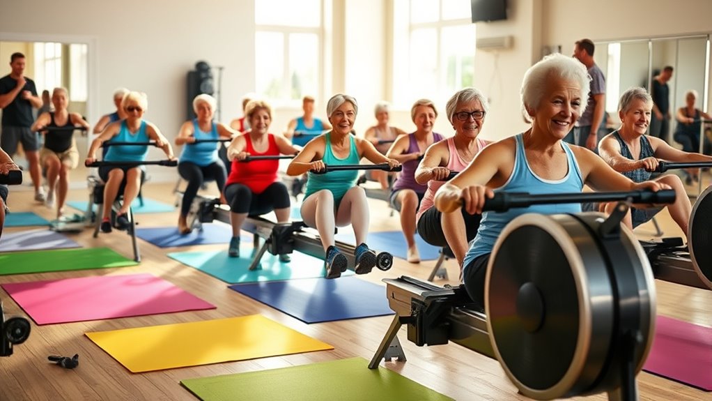 rowing and bodyweight workouts