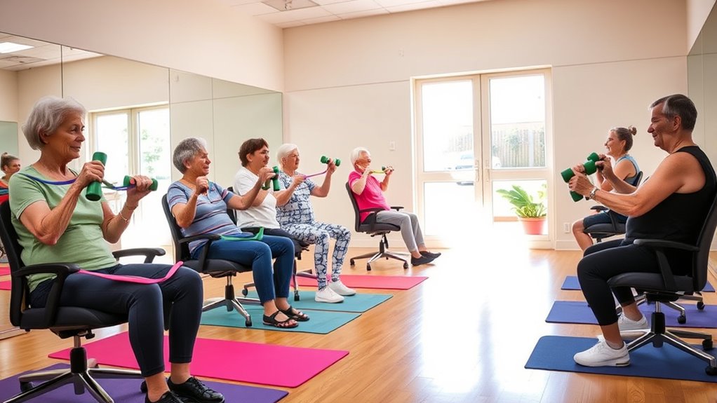 seated muscle building exercises