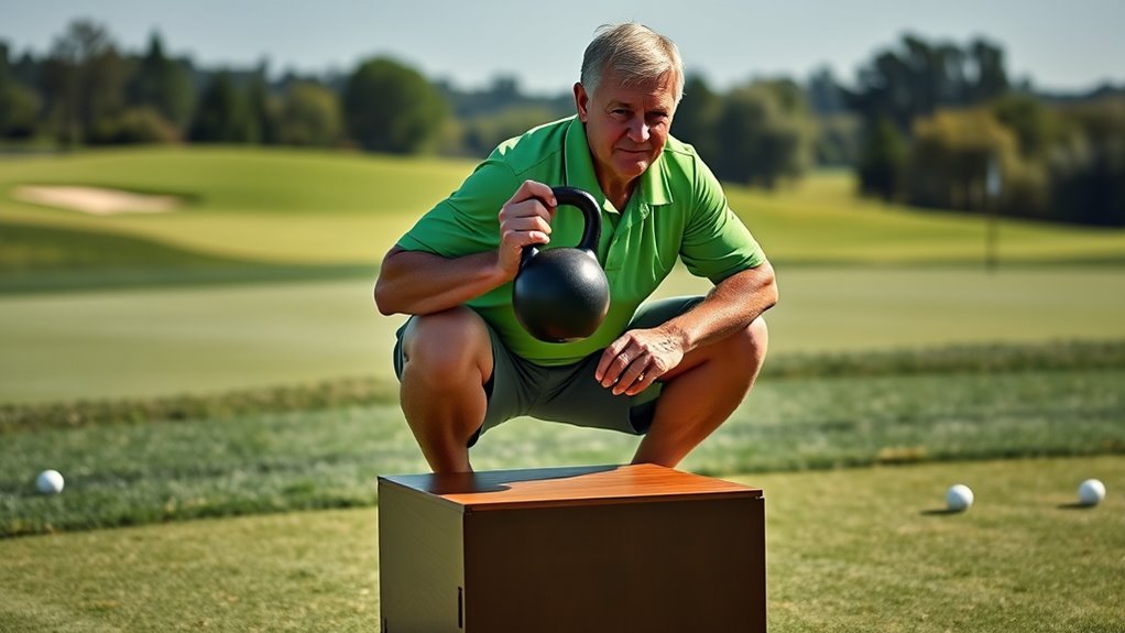 squat with box support