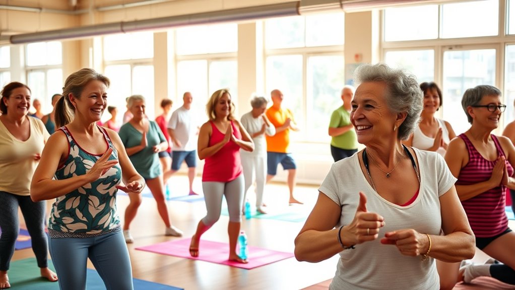 variety of exercise classes