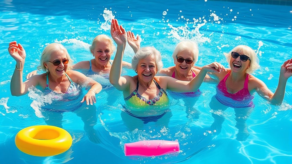 water aerobics promote senior fitness