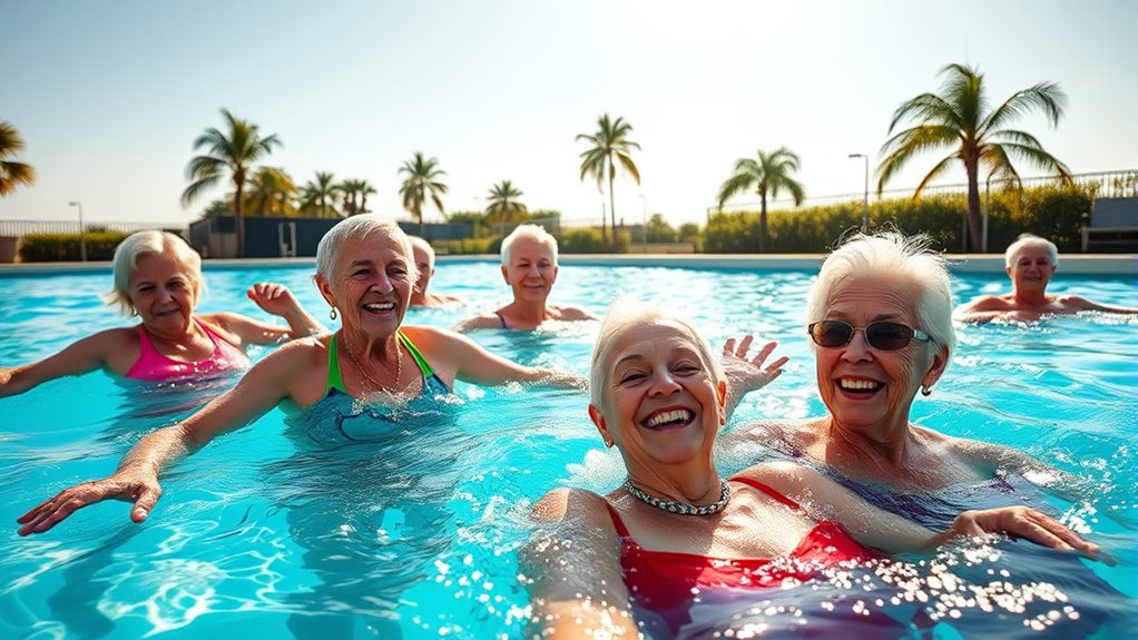 water exercises promote senior health