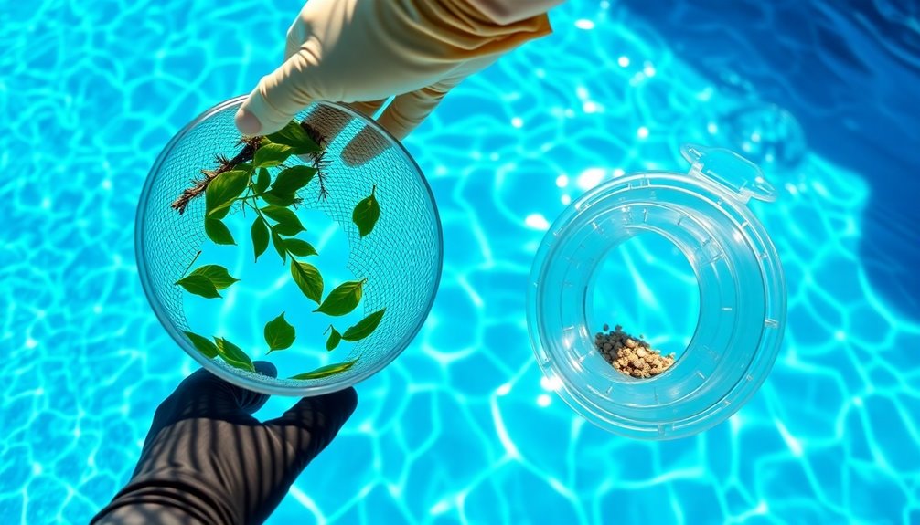 clean skimmer and filter regularly