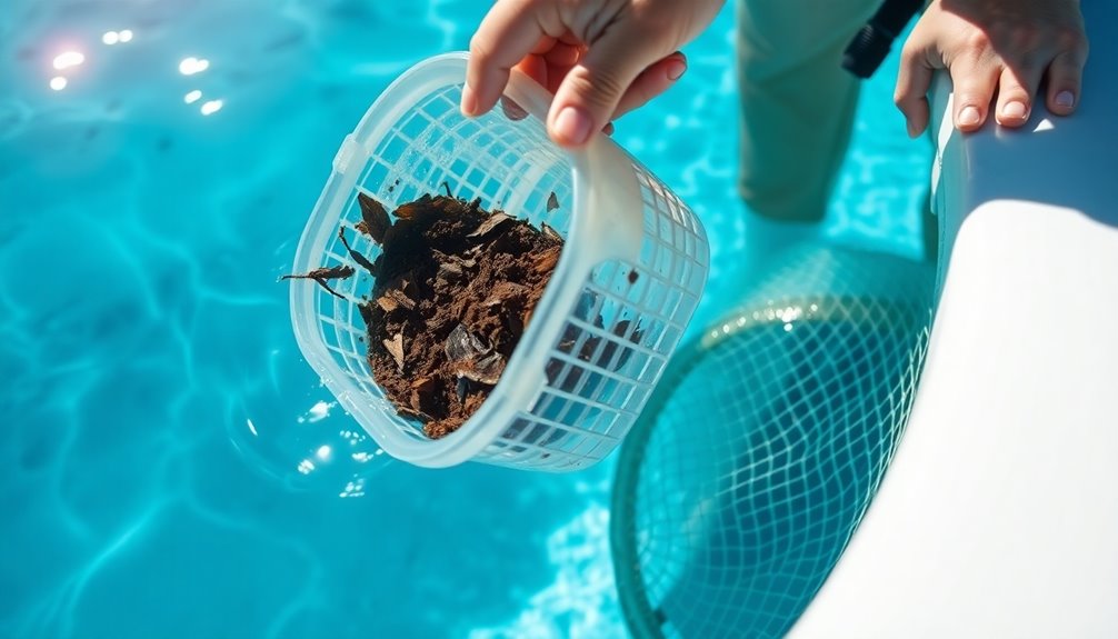 clean skimmer and pump baskets