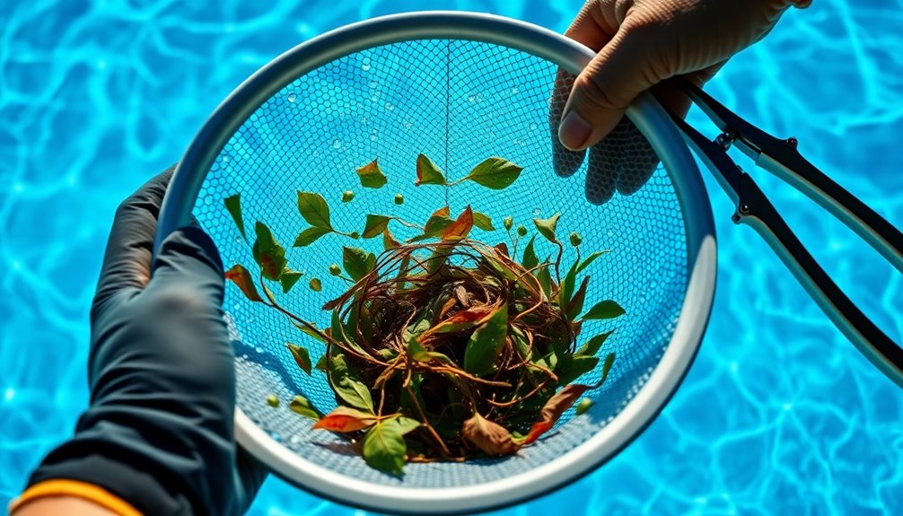 clean skimmer and pump baskets