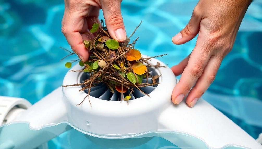 clear debris and maintain brushes