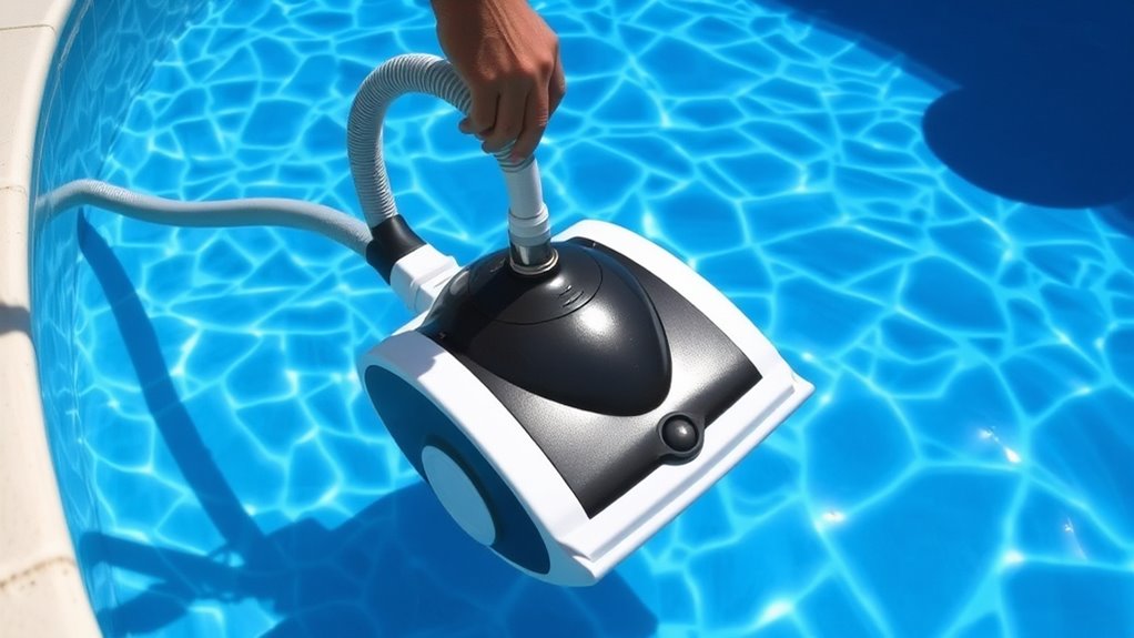 install and operate suction cleaner