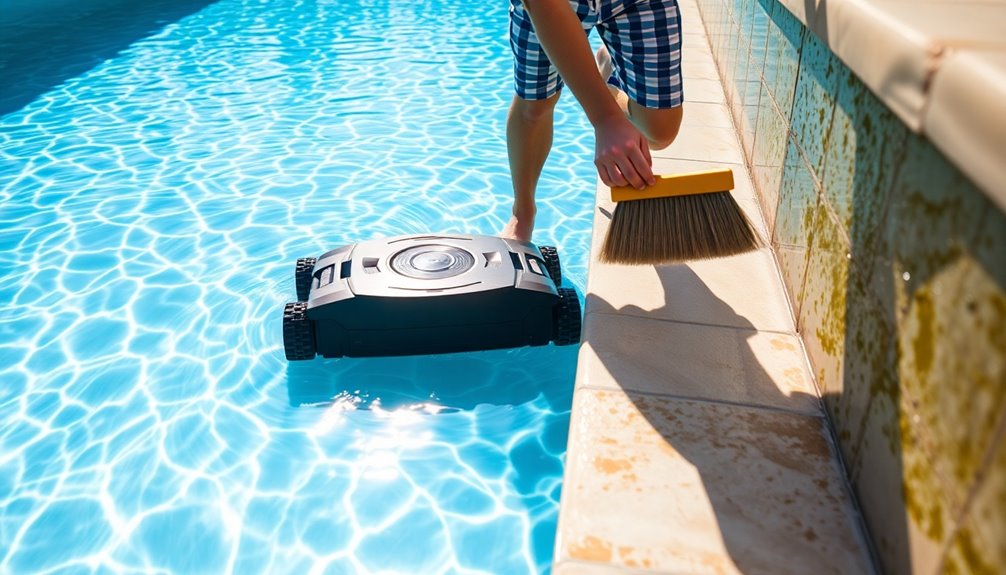 pool surface cleaning routine