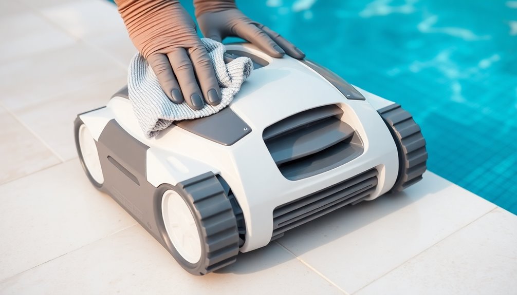 routine robotic pool maintenance