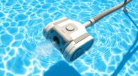 suction pulls debris upward