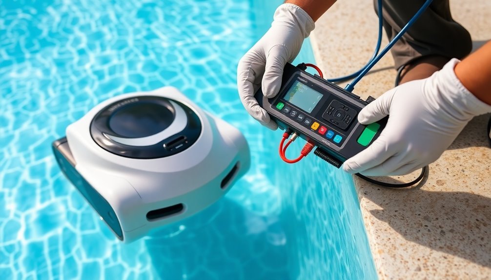 troubleshoot robotic pool cleaner