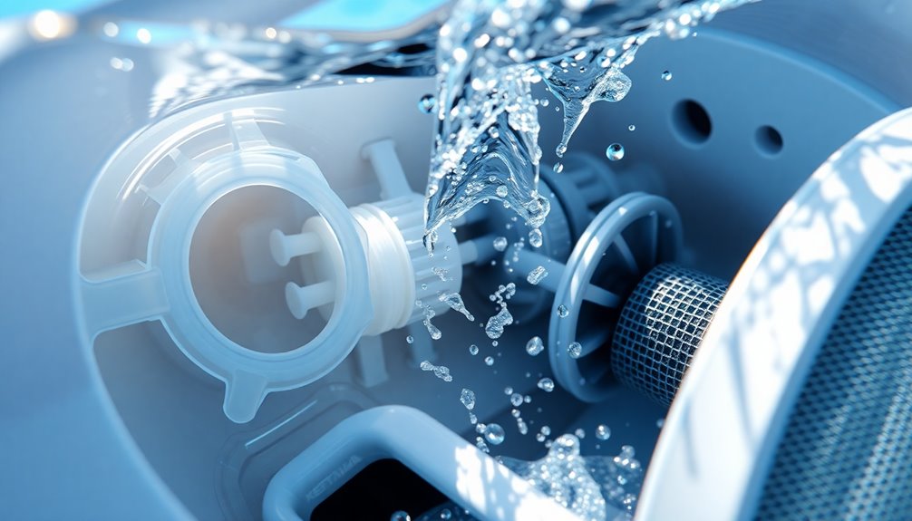 water flow and debris filtration
