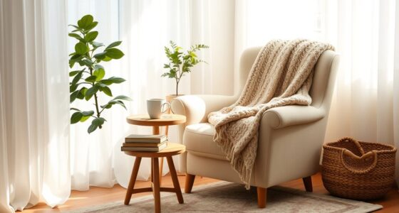 cozy reading nook setup