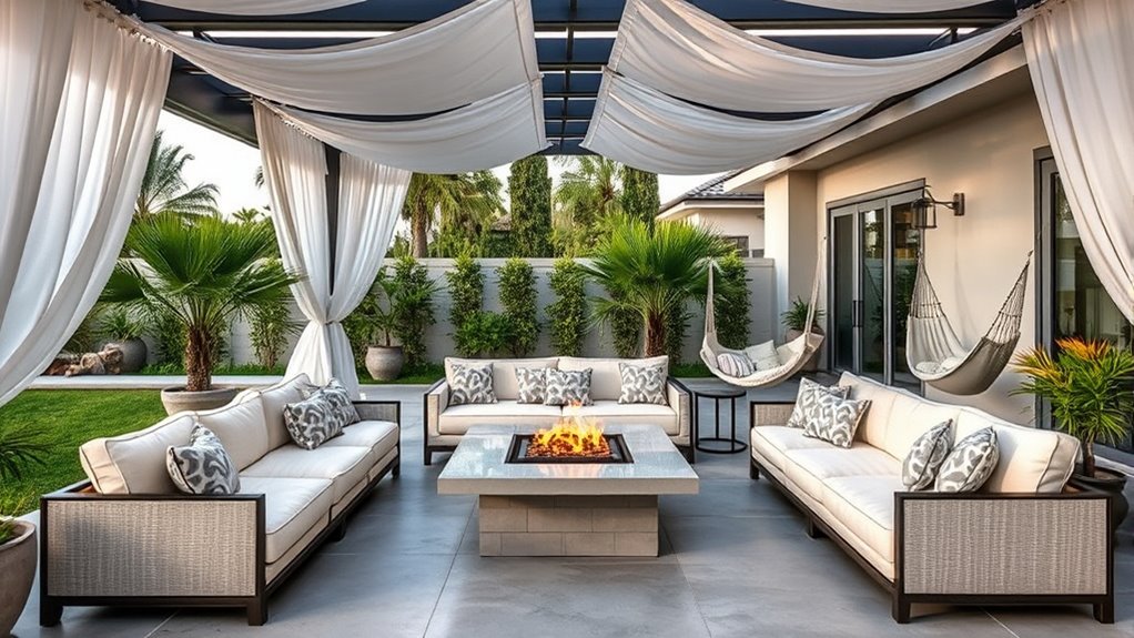 create cozy outdoor gathering