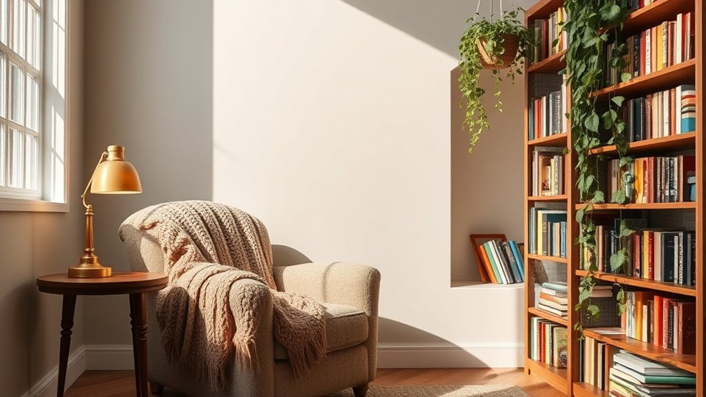 create cozy reading nook