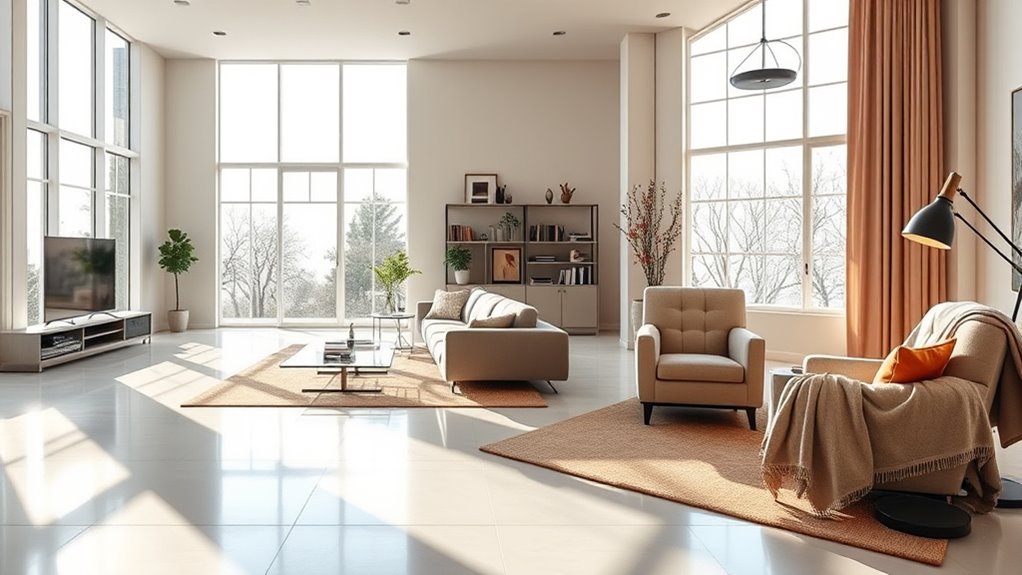 furniture layout enhances space