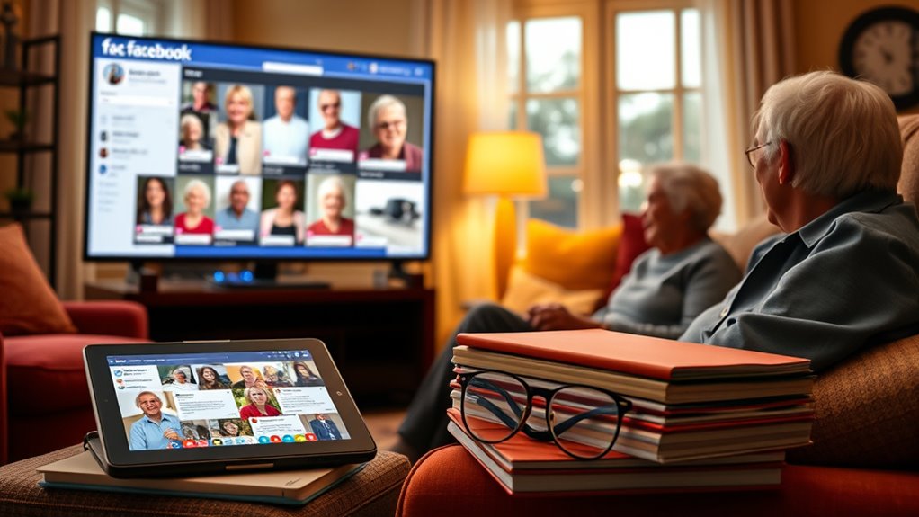 seniors connecting through social media