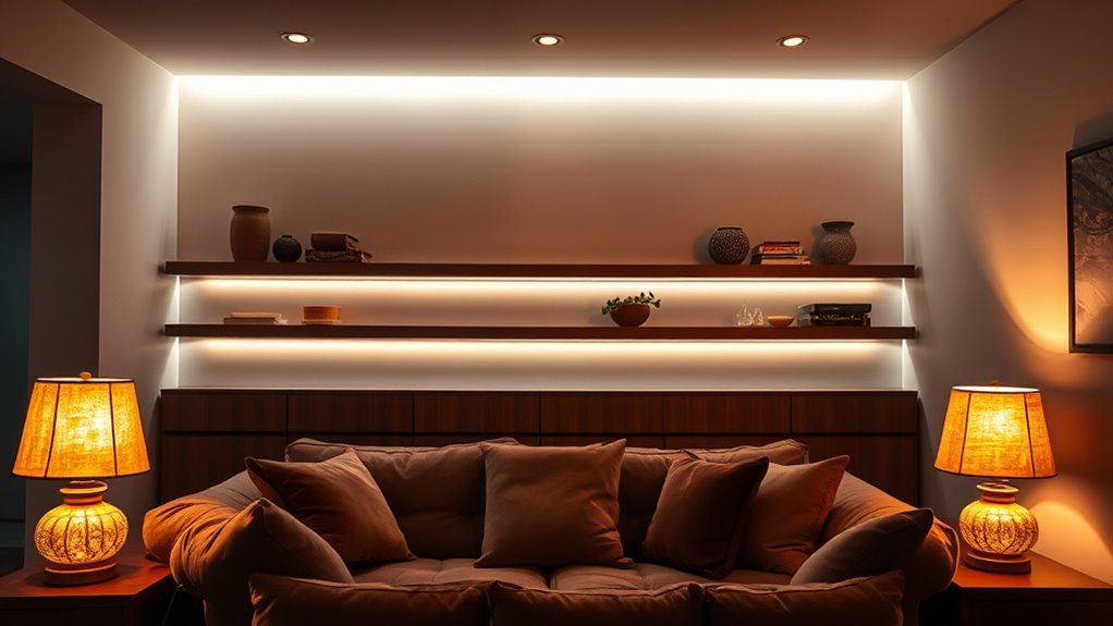 warm lighting for decor