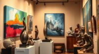 display art and sculptures