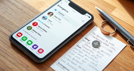 emergency contact and medical info