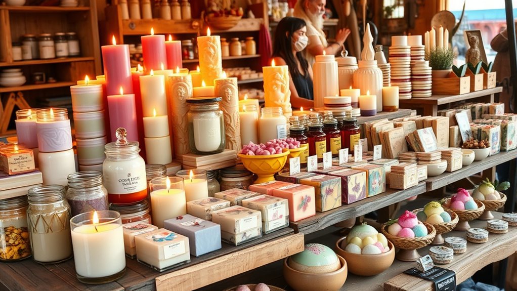 handmade candle and soap crafting