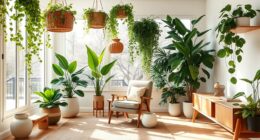 indoor plants and natural decor