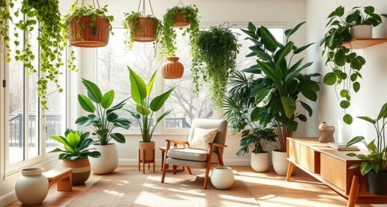 indoor plants and natural decor