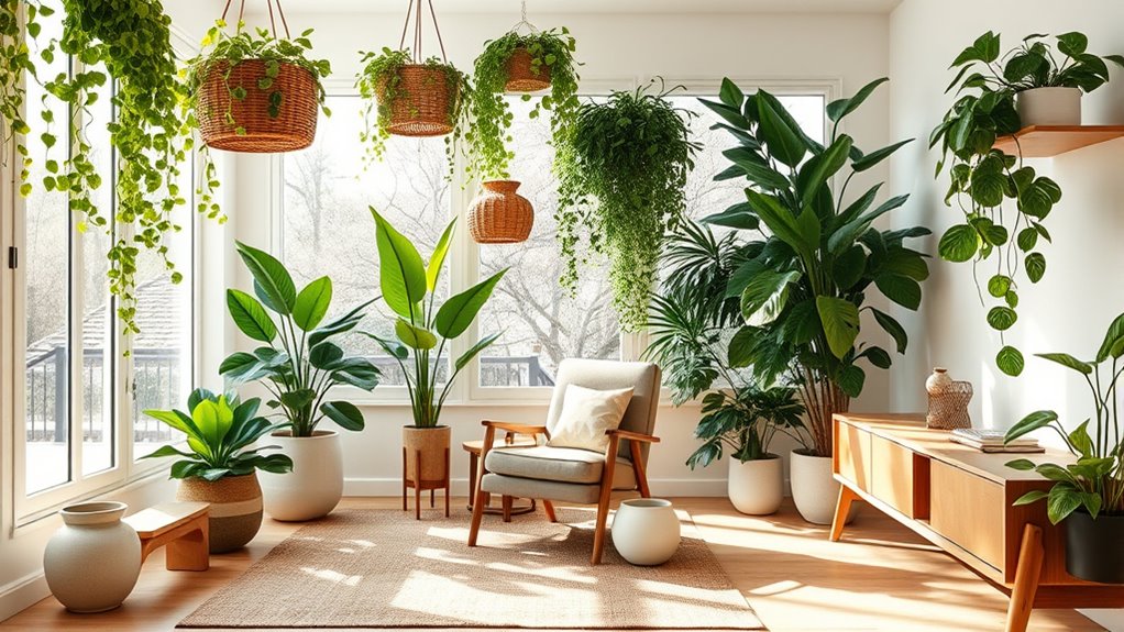 indoor plants and natural decor