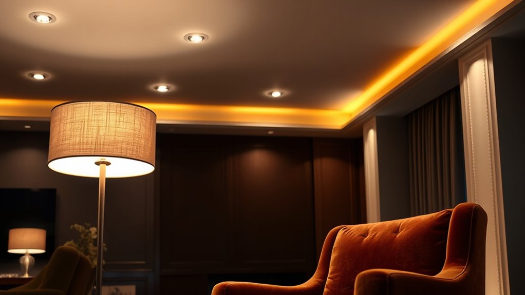 layered lighting enhances ambiance
