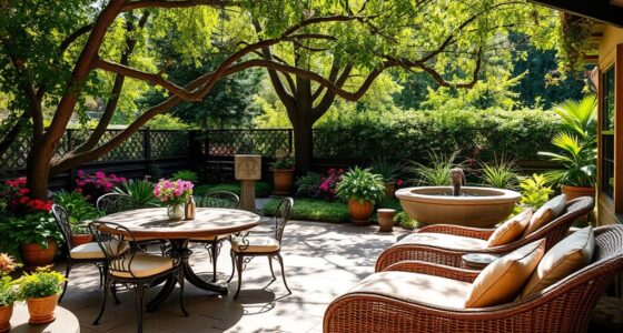 outdoor garden seating area