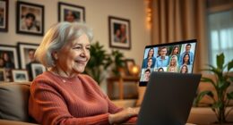 senior online socializing