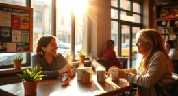 socializing through coffee and events