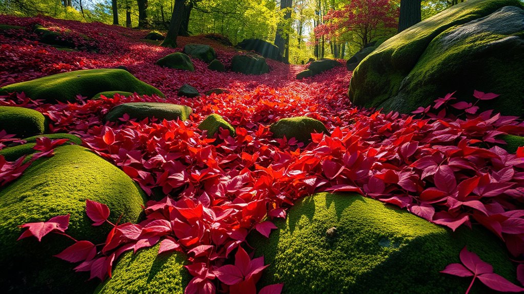 vibrant colors with natural textures