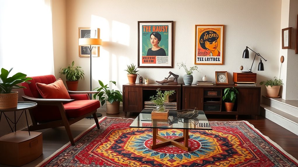 vintage modern eclectic interiors