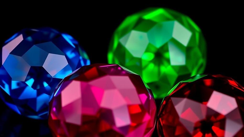 vivid emerald sapphire ruby