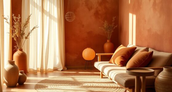 warm earthy terracotta tones