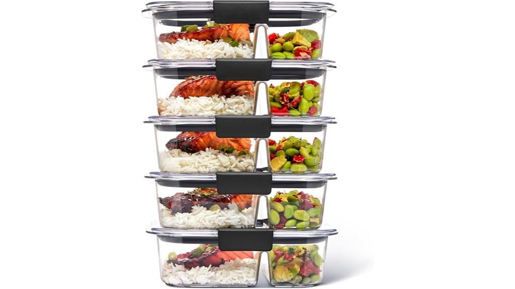 durable 2 compartment meal containers