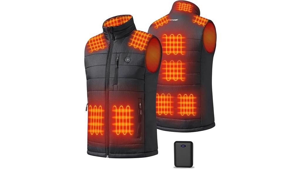 men s heated vest 16000mah battery