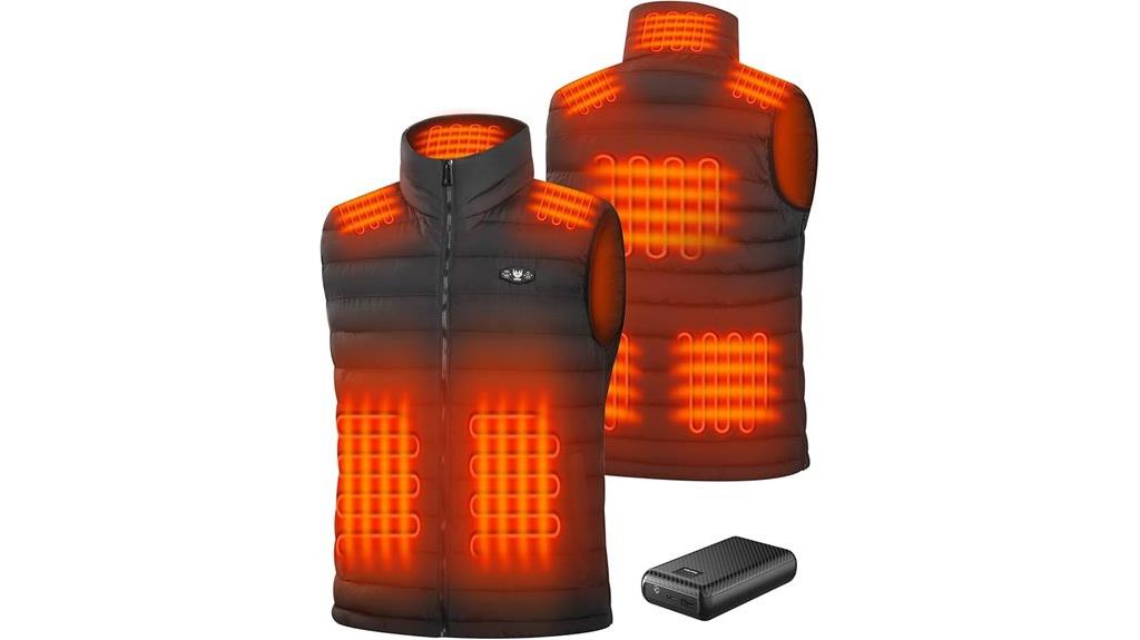 men s heated vest with 16000mah battery