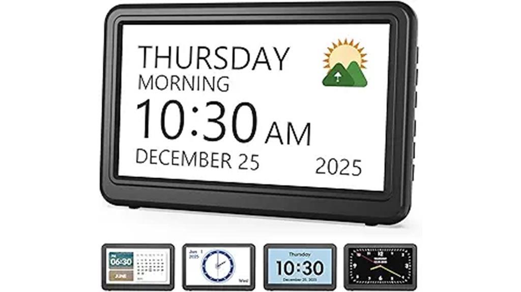 senior digital calendar clock